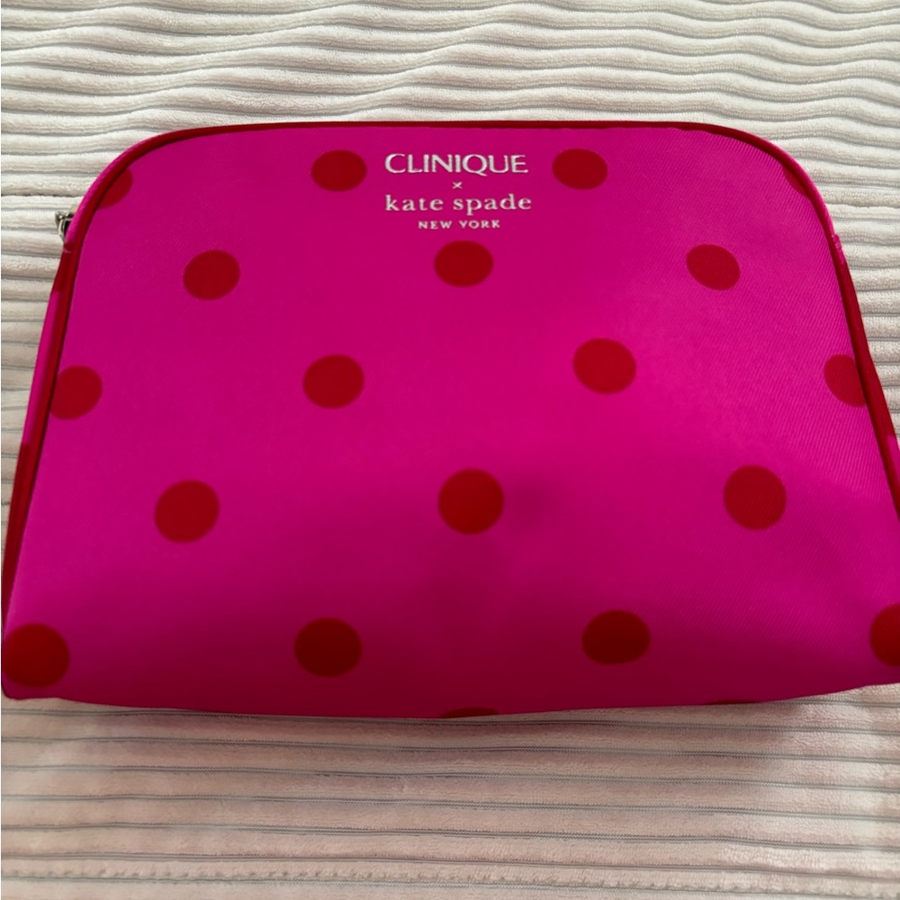Clinique Kate Spade make up bag with goodies inside